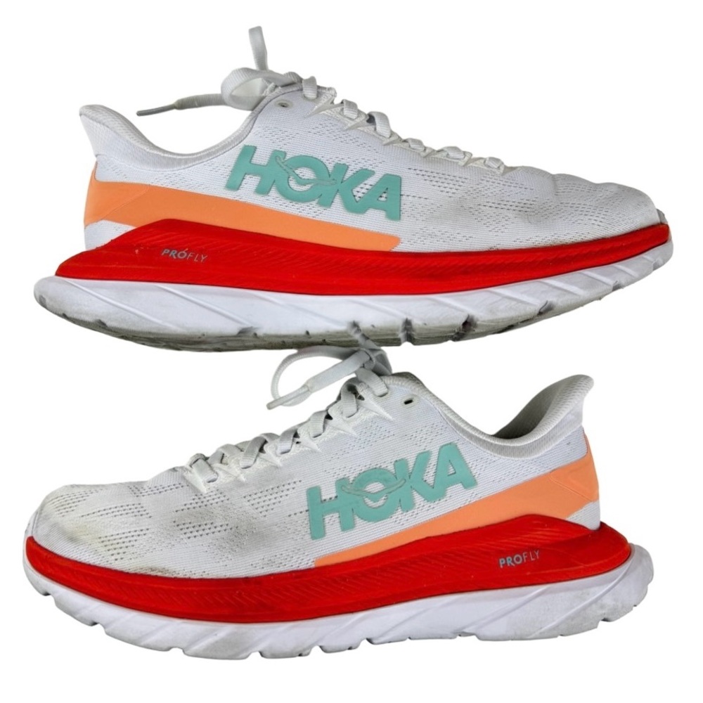 Hoka One One Mach 4 Women’s Size 8 B Running Sneakers Shoes 1113529 White Fiesta - Picture 2 of 15